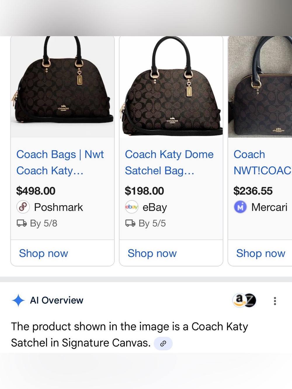 Coach Katy Dome Satchel Signature Canvas - Picture 14 of 15